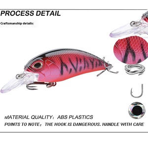 En gros 14.5g/9cm 6 # Crochets Plongée Profonde Crankbaits Basse Dur <span class=keywords><strong>Leurre</strong></span> De Pêche Flottant Pêche Manivelle Minnow Appât <span class=keywords><strong>Leurre</strong></span> - Product Image 4