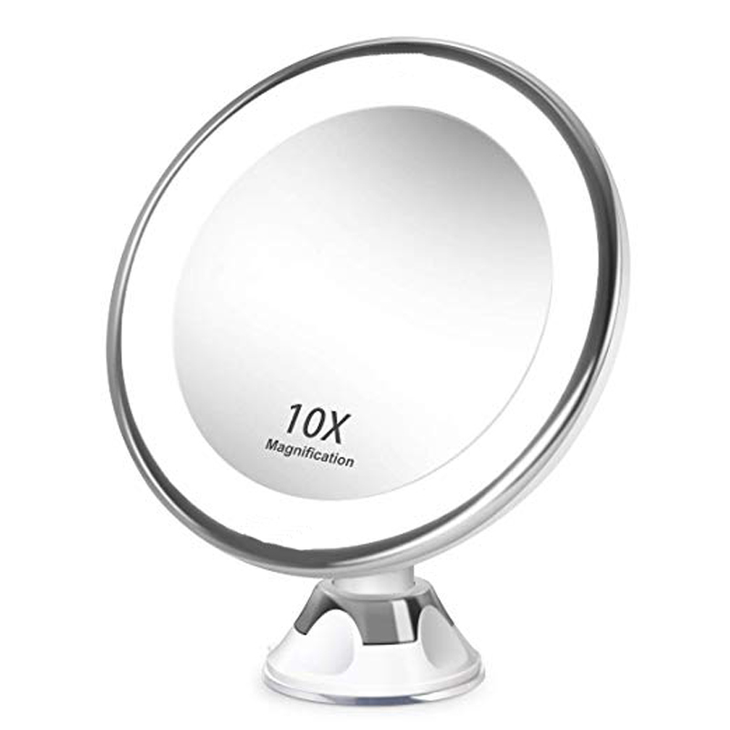 Популярный косметический продукт IFINE beauty, светодиодное зеркало для макияжа с 10-кратным увеличением, вращение на 360 градусов, зеркало для макияжа с сильным всасыванием