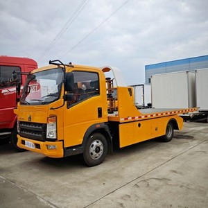 New Hot Sale Howo 4x2 Diesel Manual <b>Flatbed</b> Wrecker Towing <b>Truck</b> 4 Ton Road Recovery for Vehicle Rescue - Product Image 4