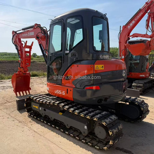 Mini-excavatrice Kubota U55-5 <span class=keywords><strong>d</strong></span>'occasion 98% <span class=keywords><strong>neuve</strong></span>, 5,5 tonnes, à bras de rotation zéro, ultra-compacte, <span class=keywords><strong>prix</strong></span> bas, avec pince hydraulique personnalisable offerte - Product Image 3