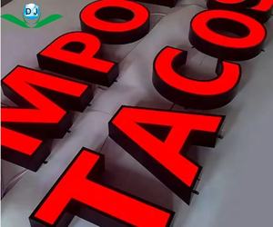 Publicidad Letras de canal iluminadas Letrero de barbería Logotipo 3D Decoración de señalización Letras iluminadas en 3D Letrero de letras iluminadas - Product Image 2