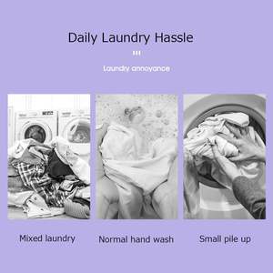 Lavadora Portátil Plegable de 8L para Calcetines, Ropa Interior y Pantalones, Mini Lavadora Doméstica Retráctil con Función de Centrifugado - Product Image 2