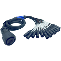 Pabrik OEM Profesional 37pin ke 12 Saluran Fan Tail Male Female Multi-Channel Sound Splitter Video Splitters Converter