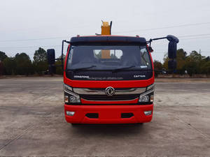 Camion de fret DFAC 6t à ridelles rabattables avec grue à flèche rigide de 2t, véhicule de manutention hydraulique auto-chargeur à vendre - Product Image 3
