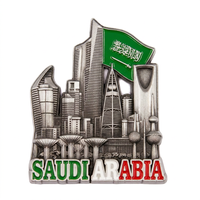 Imán de Refrigerador Personalizado de Arabia Saudita, Imán de Metal con Diseño de Edificio Emblemático de Riad, Recuerdo en 3D de Aleación de Zinc, Regalo