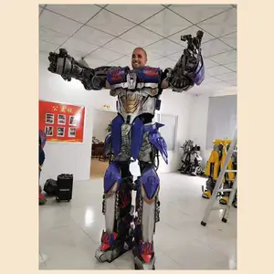 कारखाने की आपूर्ति जीवन आकार रोबोट Optimus प्रधानमंत्री 2.7m वयस्क का नेतृत्व किया Stilts कॉस्टयूम पार्टी Cosplay