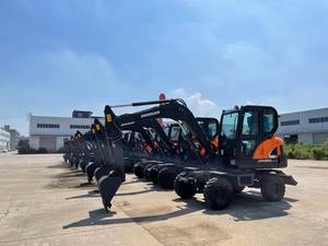 Usato DOOSAN 60W DX60W Mini escavatore a ruote 6 Ton anfibio Doosan ruota escavatore per la vendita con buone condizioni - Product Image 3
