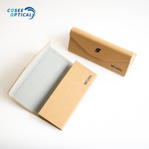 Estuche para gafas de sol de papel Tyvek <span class=keywords><strong>DuPont</strong></span>, caja plegable de gafas de papel Kraft lavable ecológica con logotipo personalizado - Product Image 6