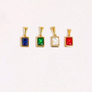 จี้และชาร์มแฟชั่นสแตนเลสสตีล 316L ชุบทอง 14K 18K PVD แบบกำหนดเอง DIY พร้อมชาร์มประดับเพชรสำหรับทำเครื่องประดับ - Product Image 5