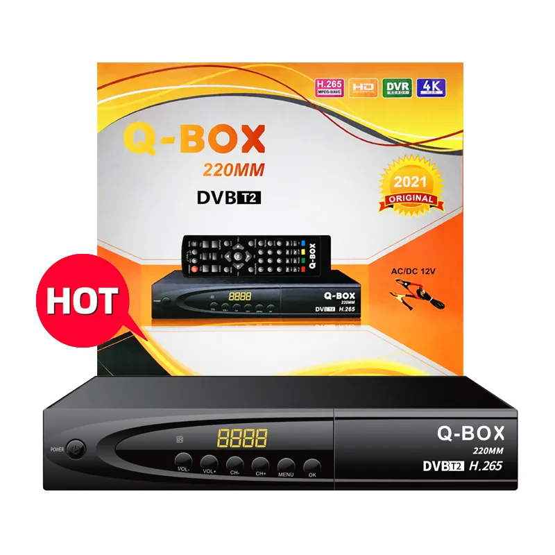 Q-Box 220MM nouveau décodeur sonar dvb t2 megogoo antenne parabolique récepteur mpeg4 décodeur haute définition dvb-t2 satellite