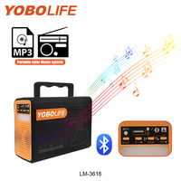 Yobolife LM3616 Lampu Tenaga Surya Luar Ruangan 80Wh Penyimpanan Darurat Stasiun Tenaga Surya 12V Kit Penerangan Tenaga Surya Dengan Radio Mp3 Bluetooth