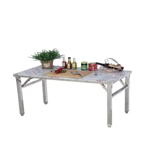 Meja kerja ukuran besar, meja kerja ukuran besar, peralatan dapur komersial, Meja persiapan makanan stainless steel