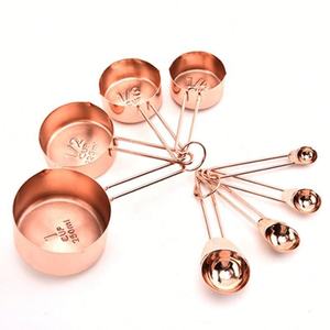 Smidgen-<span class=keywords><strong>tazas</strong></span> y cucharas <span class=keywords><strong>de</strong></span> medición <span class=keywords><strong>de</strong></span> metal y acero inoxidable, cuchara sólida colgante <span class=keywords><strong>de</strong></span> latón, oro rosa, redonda, estrecha - Product Image 6