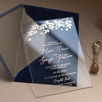 Cartes d'invitation de mariage personnalisées en papier robuste, illustrées à la main, avec message de remerciement – Vente chaude