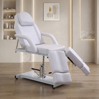 Table de massage moderne pliable en métal et cuir, avec éponge haute densité, fonctions hydrauliques, pour usage domestique et en salon de beauté
