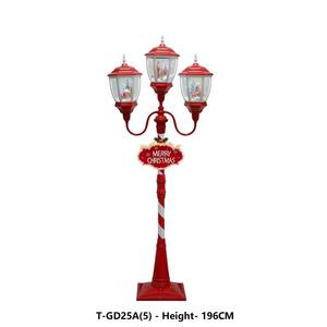 Lanterne à <span class=keywords><strong>neige</strong></span> LED classique Décorations de Noël avec musique Vente en gros d'usine Ornement Lampe de poteau - Product Image 2