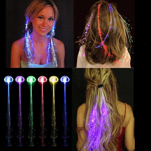 Trenza de Pelo Brillante 2026, Decoraciones Navideñas, Diadema LED, Luces para el Cabello para Fiestas, Trenza Brillante de <span class=keywords><strong>Halloween</strong></span>, Clip de Neón, Envío Directo - Product Image 3