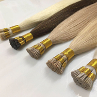 Vente en gros extension de cheveux double dessiné vierge brésilienne extension de cheveux humains mini i pointe cheveux humains