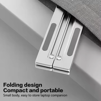 Support d'Ordinateur Portable Réglable à 7 Niveaux en Alliage d'Aluminium avec Ventilateur de Refroidissement Amovible pour Ordinateurs de 9 à 17,3 Pouces Compatible avec Support de Bureau
