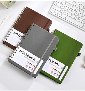 Biểu tượng tùy chỉnh lót xoắn ốc Tạp Chí <span class=keywords><strong>PU</strong></span> da máy tính xách tay Đại Học Cai Trị bìa cứng máy tính xách tay cho công việc Lưu ý chụp Tạp Chí viết - Product Image 5