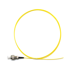 FC/UPC modo único Simplex 0,9mm bota corta 1m amarillo LSZH PVC fibra óptica Pigtail - Product Image 1
