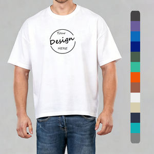 T-shirt ample de haute qualité en coton 100% pour hommes, style streetwear, coupe décontractée, respirant, sur mesure, vente en gros - Product Image 1