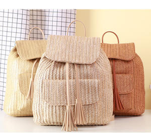 2021new Arrivals Personalized Vintage Outdoor Casual Tote <strong>Crotchet</strong> Paper Straw <strong>Bags</strong> - Product Image 5