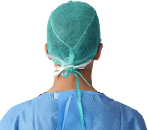 Disposable Surgical PP SMS Non Woven Hood Cap For Doctor Nurse Hospital Hair Cover Surgical Bouffant Cap