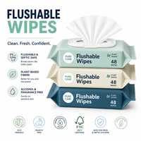 Tisu Basah Toilet Biodegradable Beraroma Tubuh, Tisu Basah Toilet 99,9% Air Murni RO, Tisu yang Dapat Dibuang di Toilet untuk Dewasa