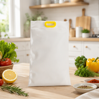 Sacs d'emballage en plastique transparents de 5 kg avec poignée, thermoscellables, résistants à l'humidité, pour riz, céréales et aliments