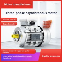 Motor Listrik Asinkron Satu Fasa/Tiga Fasa YS Cangkang Aluminium 380V/220V Horizontal 1400 Rpm 0.37/0.55/0.75/1.1/1.5/2.2/4KW