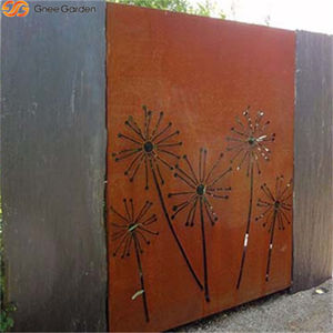 Panneau de clôture extérieur personnalisable en acier corten de haute qualité, écologique, naturel, orange rouillé, résistant aux intempéries - Product Image 2