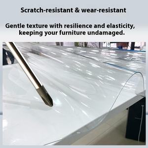 Fourniture en gros de tapis de table <span class=keywords><strong>transparent</strong></span> en <span class=keywords><strong>PVC</strong></span> <span class=keywords><strong>plaque</strong></span> de caoutchouc <span class=keywords><strong>souple</strong></span> et <span class=keywords><strong>plaque</strong></span> de cristal feuilles de plastique <span class=keywords><strong>souple</strong></span> en verre pour revêtement de table - Product Image 4