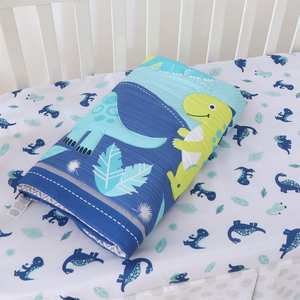 Premium 3-Piece Dinosaur Baby Crib <b>Bedding</b> Set Infant & <b>Toddler</b> Nursery Bed Set for Boys Blue - Product Image 6