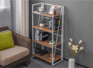 Простой Легкий Складной промышленный угловой деревянный современный книжный шкаф книжная полка - Product Image 4