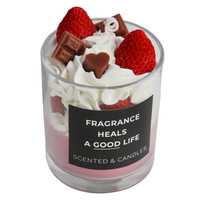 Bougies parfumées au chocolat à la cire de soja faites à la main de luxe avec mèche 100% coton et aromathérapie en pot de verre