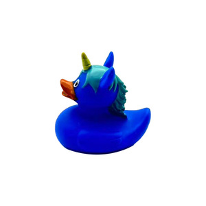 Anatre di Gomma Ecologiche Promozionali MCtoy da 3 Pollici, Unicorno Blu, Giocattoli Galleggianti per il Bagno con Logo Personalizzato, Giocattoli da Bagno Antistress in Bulk - Product Image 6
