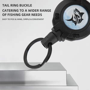 Cortador de Cabo de Aço ABS+Inox KLIFISHING com Fecho Magnético, 360 °   Chaveiro Retrátil para Pesca Zinger Rotativo - Product Image 5