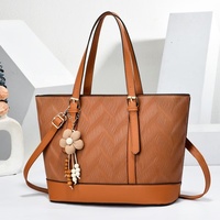 Ensemble sac à main et portefeuille de luxe pour femme en cuir PU souple et toile avec fermeture éclair