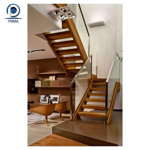 Escalera recta de madera económica Buena calidad Madera maciza Diseño práctico Fácil montaje para propiedades de <span class=keywords><strong>alquiler</strong></span> - Product Image 6
