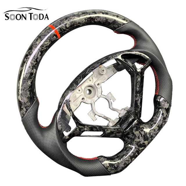 SOON TODA for Infiniti G25 G37 Carbon Fiber Sports Steering Wheel with LED Lights 4 Spoke
