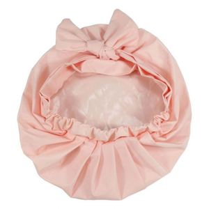 Gorro de Ducha de Satén para Mujer, Impermeable, de Doble Capa, Reutilizable, Grande, con Lazo, para Todo Tipo de Cabello, Set de Regalo - Product Image 4