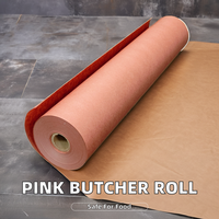 Rouleau de papier boucher rose de qualité alimentaire de 24 pouces x 175 pieds pour fumer la viande et emballer les pêches, compatible avec l'impression offset