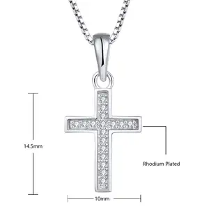 925 Sterling Silver Keepsake Memorial Cross Jewelry S925 Silver Pendant Cross Necklace For Men Women