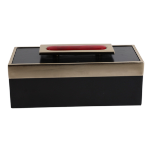Modern Decorative <b>Box</b> with Lid Black and Gold Jewelry Storage for Home Bedroom <b>Vanity</b> Coffee Table Decor - Product Image 1