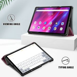 NET-CASO Commerci All'ingrosso Slim Trifold DELL'UNITÀ di elaborazione Del Basamento Del Cuoio di Caso <span class=keywords><strong>Tablet</strong></span> Protettiva Della Copertura di Vibrazione per <span class=keywords><strong>Lenovo</strong></span> tab K10 10.3 pollici TB-X6C6 - Product Image 2