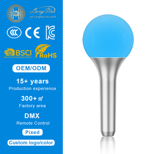 Longstargift Bulk Promotional KPOP Customize Cheering Support Accessory Concert Stage Light Remote Control Glow LED Light Stick