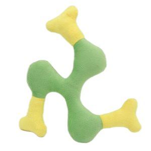 Toptan en popüler komik Boomerang tasarım Pet interaktif peluş oyuncaklar Squeak Chew nefes sandviç örgü Flyer köpek oyuncaklar - Product Image 3