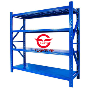 Estantes de almacenamiento de almacén de 4 capas de largo alcance Estantes de servicio medio Estantes de material de acero para uso industrial - Product Image 1