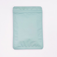 En stock, sac plat en aluminium mat auto-scellant, fermeture éclair colorée avec faible MOQ pour colliers et pierres précieuses, résistant à l'humidité